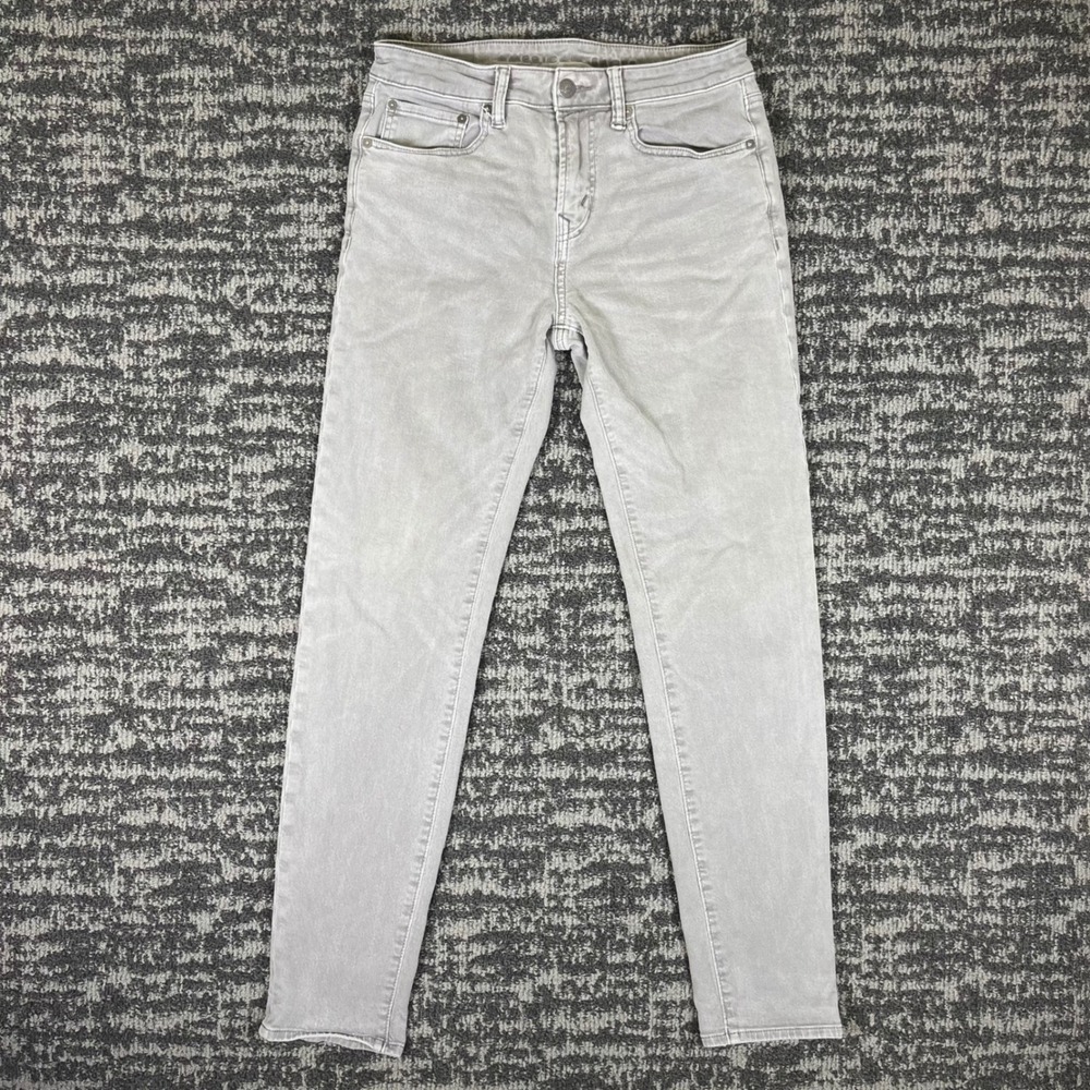 American Eagle Skinny Jeans Mens 30x34 Gray Airflex+ High Stretch Denim Pants